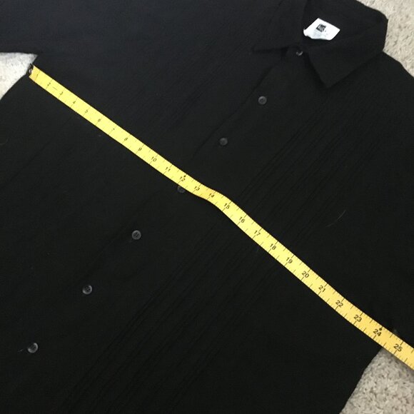 Mr Buho Black Cotton Tuck Work Button Down Michell Shirt - Picture 12 of 15